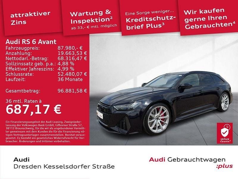 Sebringschwarz kristalleffekt Gebraucht 2022 Audi RS6 Ambiente Kombi | 87.980 € (Guter Preis) - Bild 1/4