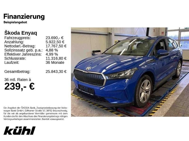 Energyblau Gebraucht 2023 Skoda Enyaq iV SUV | 23.390 € (Guter Preis) - Bild 1/2