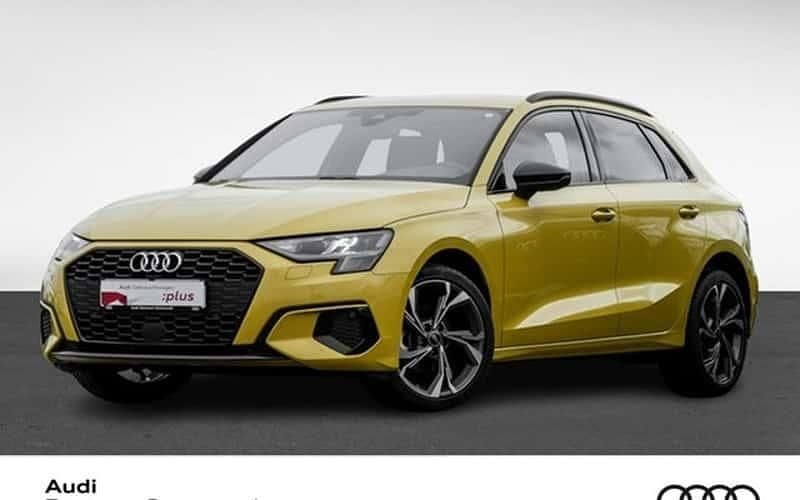 Gelb Gebraucht 2023 Audi A3 Sportback S-Line Limousine | 21.753 € (Guter Preis) - Bild 1/4