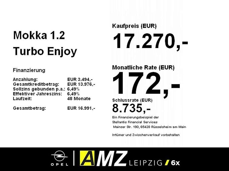 Gebraucht Opel Mokka Enjoy 131 PS (96 kW) 2023 Lackierung schwarz perla nera/ SUV