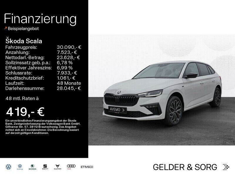 Weiß Gebraucht 2022 Skoda Scala Drive Kleinwagen | 29.990 € - Bild 1/4