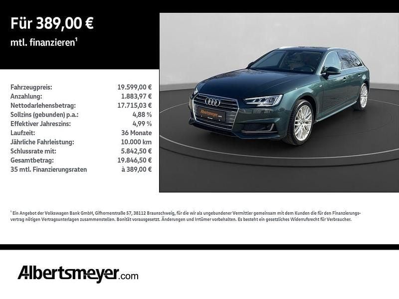 Gebraucht Audi A4 Design 190 PS (139 kW) 2018 Grün Kombi