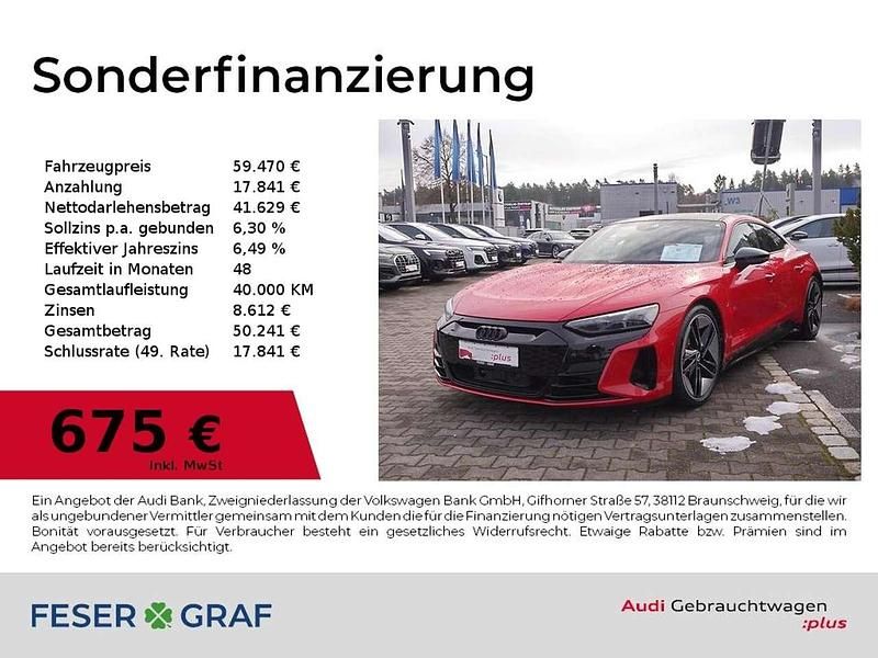 Tangorot metallic Gebraucht 2021 Audi e-tron GT quattro Ambiente Limousine | 59.470 € (Superpreis) - Bild 1/2