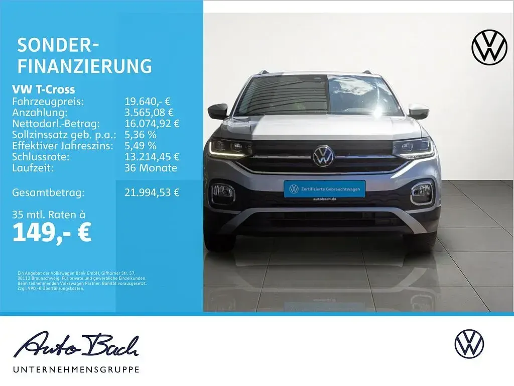 Gebraucht VW T-Cross Style 110 PS (80 kW) 2022 Silber SUV