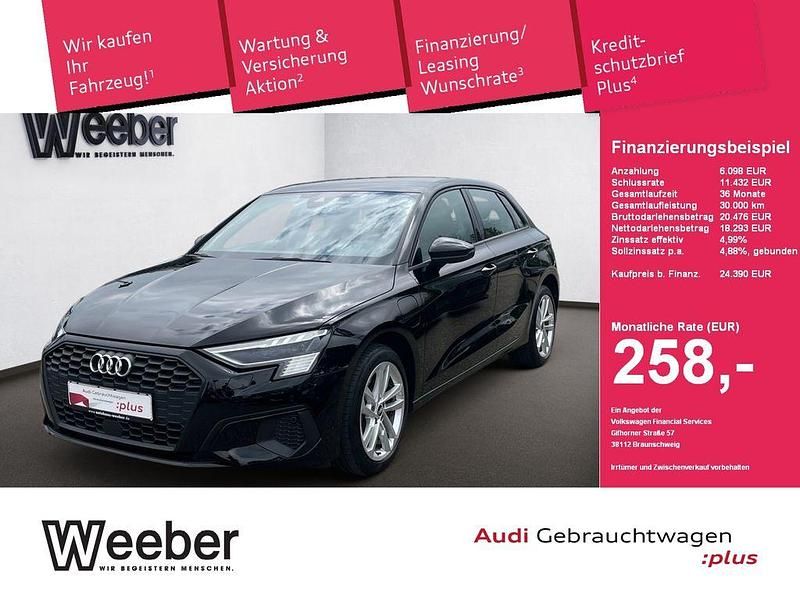 Brillantschwarz Gebraucht 2021 Audi A3 Sportback e-tron Sport Limousine | 24.390 € (Fairer Preis) - Bild 1/4