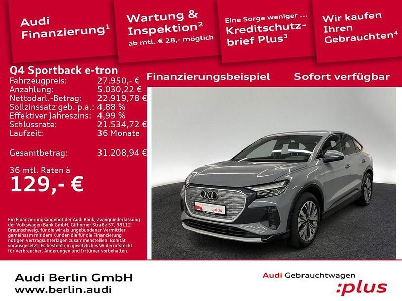 Kieselgrau Gebraucht 2022 Audi Q4 Sportback e-tron Advanced SUV | 27.950 € (Guter Preis) - Bild 1/3
