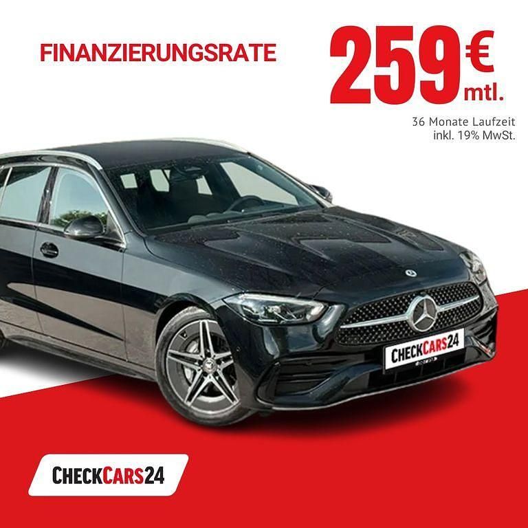 Schwarz Gebraucht 2023 Mercedes C220 AMG line Limousine | 43.790 € (Teuer) - Bild 1/4
