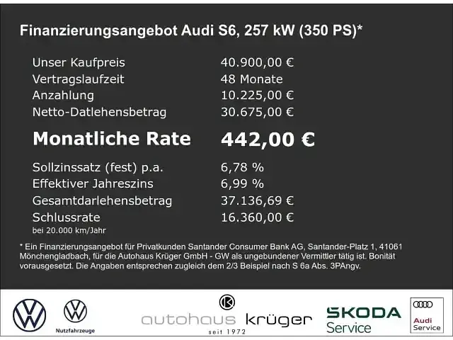 Gebraucht Audi S6 Comfort 349 PS (256 kW) 2020 Grau Kombi