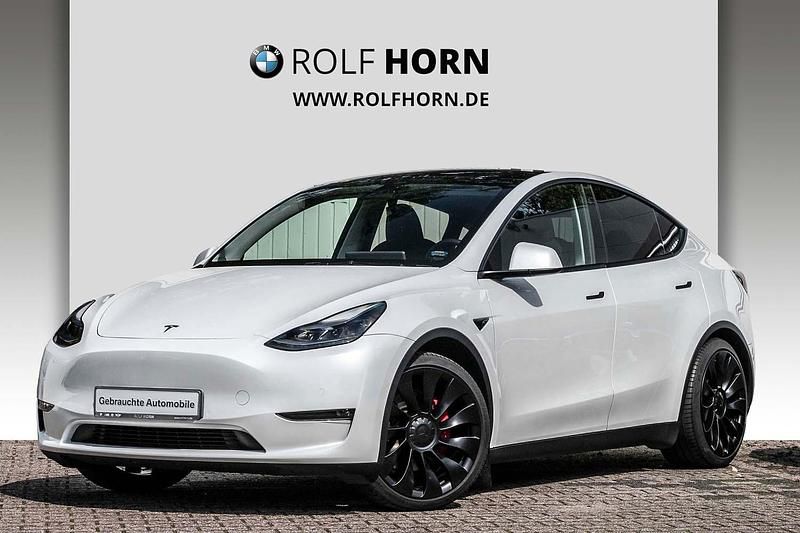 Weiß Gebraucht 2022 Tesla Model Y Performance SUV | 37.930 € (Fairer Preis) - Bild 1/4