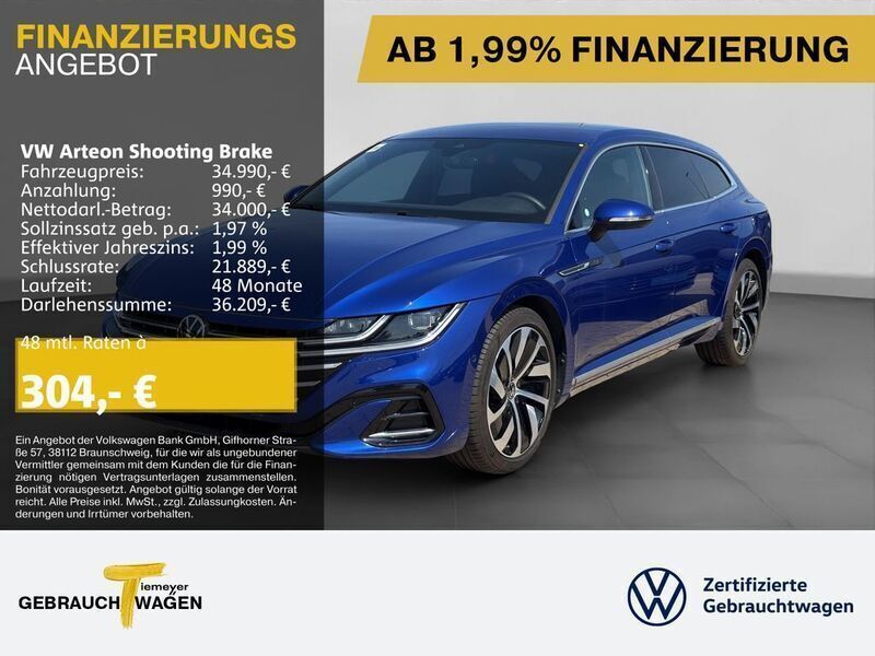 Blau Gebraucht 2023 VW Arteon R-line Kombi | 34.990 € (Fairer Preis) - Bild 1/4