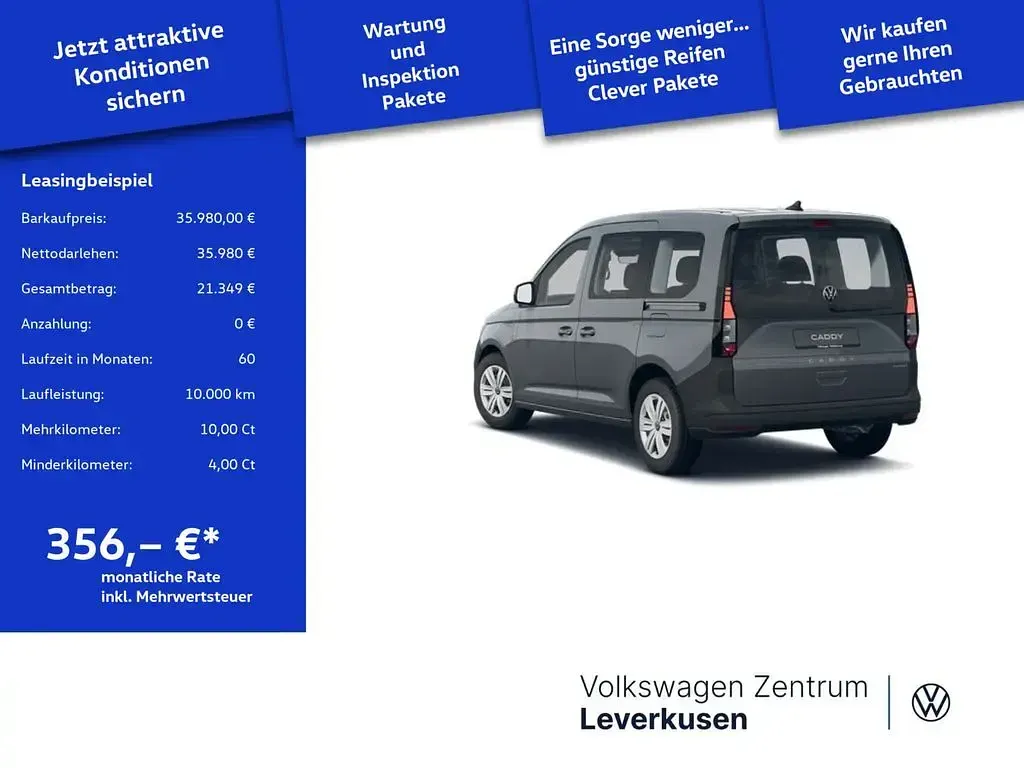 Neu VW Caddy Trendline 116 PS (85 kW) 2026 Grau Van / Kleinbus