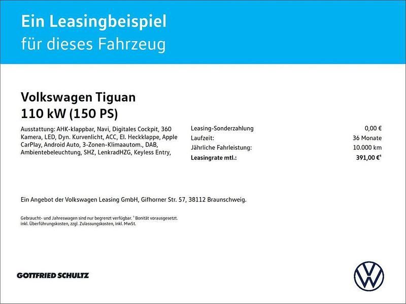 Gebraucht VW Tiguan Goal 150 PS (110 kW) 2025 Schwarz SUV