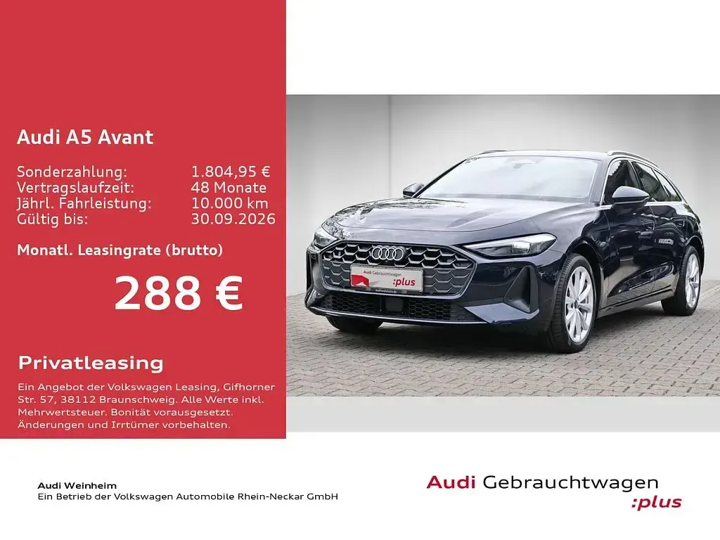 Gebraucht Audi A5 Sport 204 PS (150 kW) 2025 Firmamentblau metallic Kombi