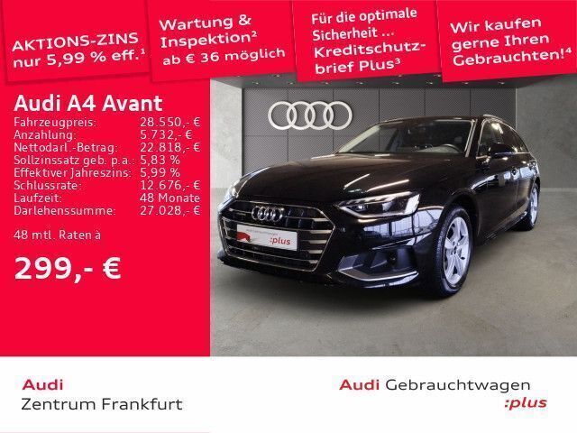 Mythosschwarz metallic Gebraucht 2022 Audi A4 Advanced Plus Kombi | 28.850 € (Fairer Preis) - Bild 1/2