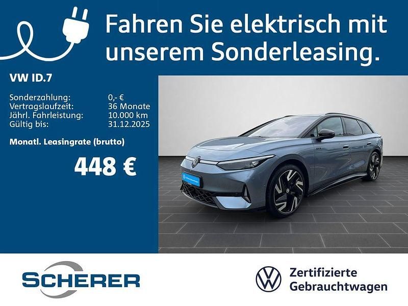 Stonewashed blue metallic schwarz (metallic) Gebraucht 2025 VW ID.7 GTX Limousine | 50.900 € - Bild 1/4
