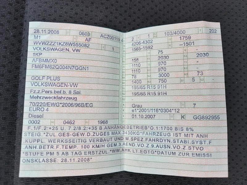 Gebraucht VW Golf Plus Cross 140 PS (102 kW) 2008 Grau Van / Kleinbus