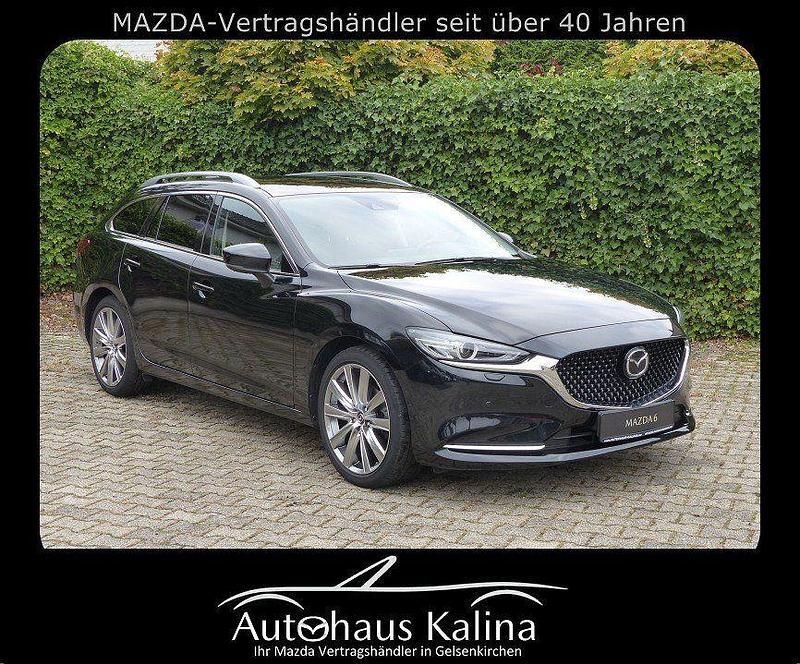 Onyxschwarz metallic Gebraucht 2021 Mazda 6 Sports-Line Kombi | 25.900 € (Guter Preis) - Bild 1/4