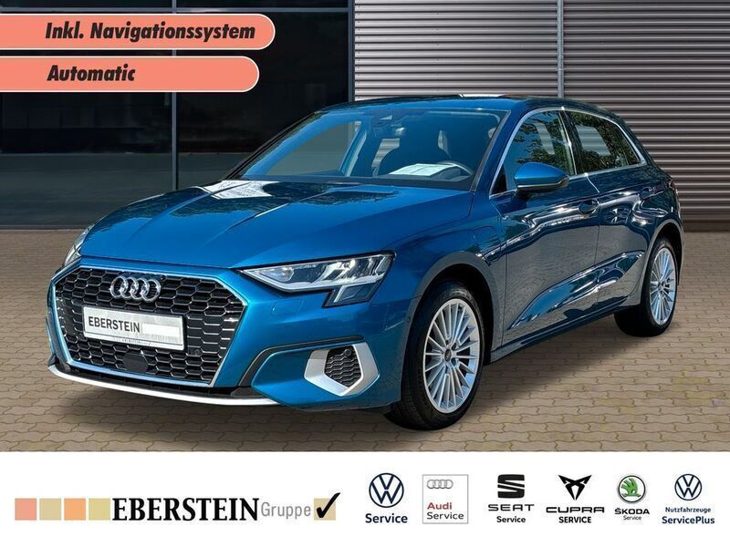 Blau Gebraucht 2021 Audi A3 Sportback e-tron Advanced Plus Limousine | 23.990 € (Fairer Preis) - Bild 1/3