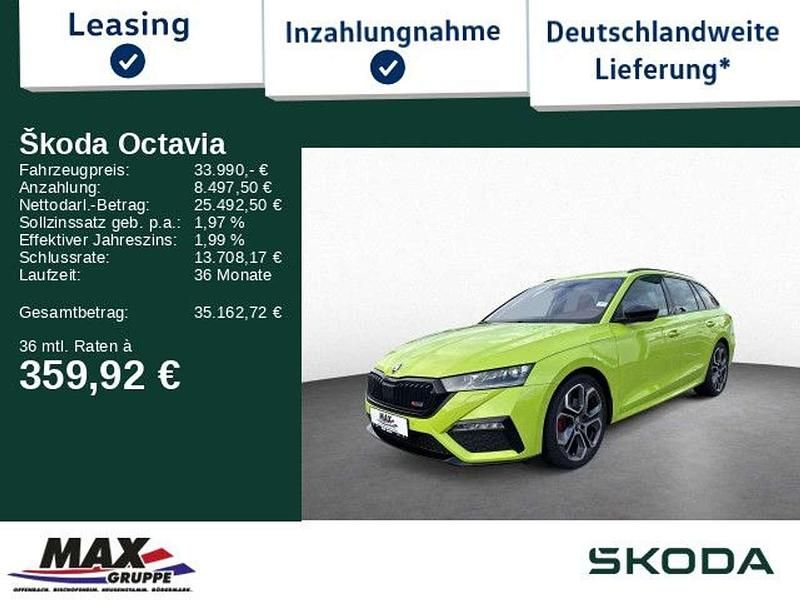Grün Gebraucht 2022 Skoda Octavia RS Kombi | 33.990 € (Etwas zu teuer) - Bild 1/3