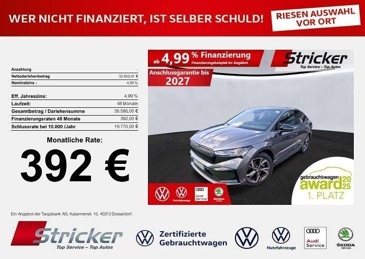 Grau Gebraucht 2023 Skoda Enyaq iV SportLine SUV | 32.949 € (Fairer Preis) - Bild 1/3