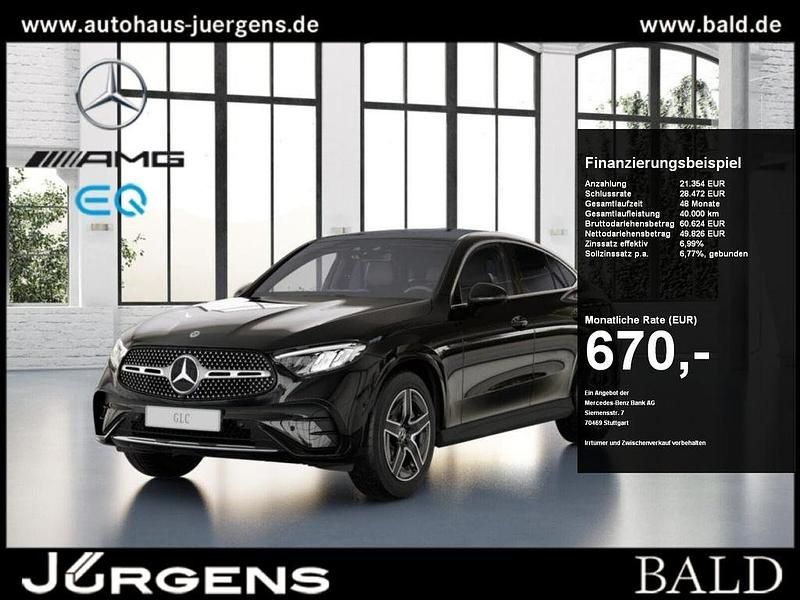 Schwarz schwarz Gebraucht 2024 Mercedes GLC300e AMG Coupé | 71.180 € (Superpreis) - Bild 1/4