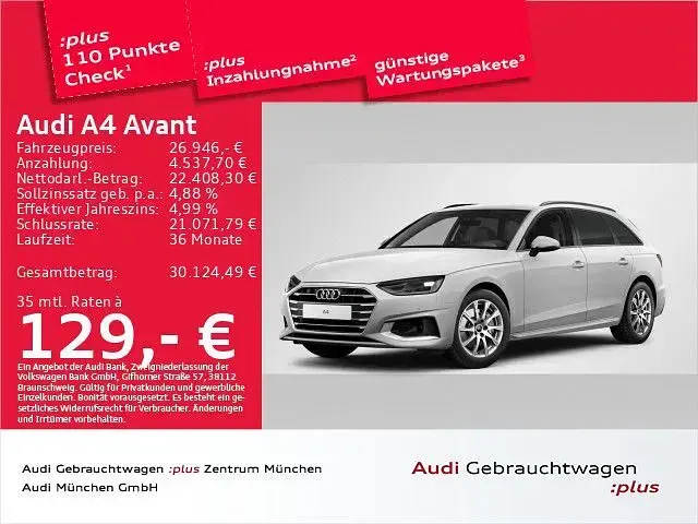 Usata Audi A4 Advanced Plus 204 CV (150 kW) 2023 Bianco Station wagon