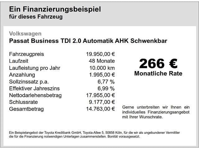 Gebraucht VW Passat Business 122 PS (89 kW) 2020 Blau Kombi