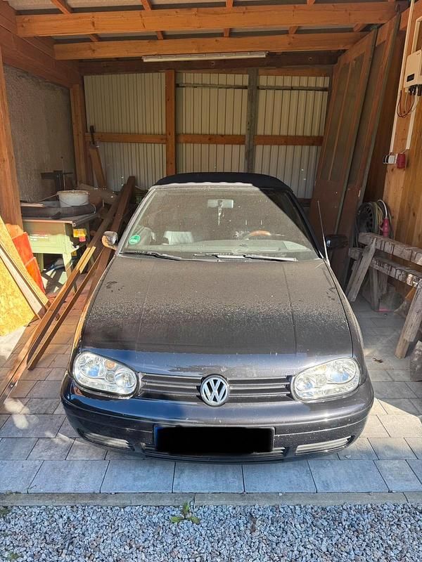 Schwarz Gebraucht 2002 VW Golf Cabriolet Cabrio | 1.300 € (Superpreis) - Bild 1/4
