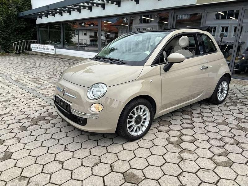 Beige cappuccino Gebraucht 2013 Fiat 500 Lounge Cabrio | 8.890 € (Fairer Preis) - Bild 1/4