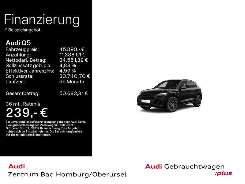 Gebraucht Audi Q5 S-Line 286 PS (210 kW) 2023 Mythosschwarz metallic SUV