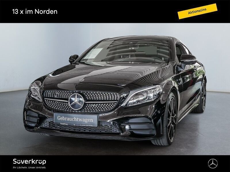 Schwarz unilack schwarz Gebraucht 2018 Mercedes C200 AMG Coupé | 31.490 € (Etwas zu teuer) - Bild 1/4