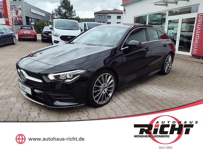 Kosmosschwarz metalliclack Gebraucht 2019 Mercedes CLA180 Shooting Brake AMG line Kombi | 23.390 € (Fairer Preis) - Bild 1/4
