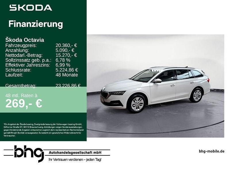 Candyweiß Gebraucht 2022 Skoda Octavia Ambition Kombi | 20.360 € (Guter Preis) - Bild 1/4