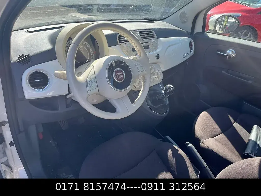 Gebraucht Fiat 500 Lounge 69 PS (50 kW) 2014 Bianco bianco/ bossa nova/calc Kleinwagen