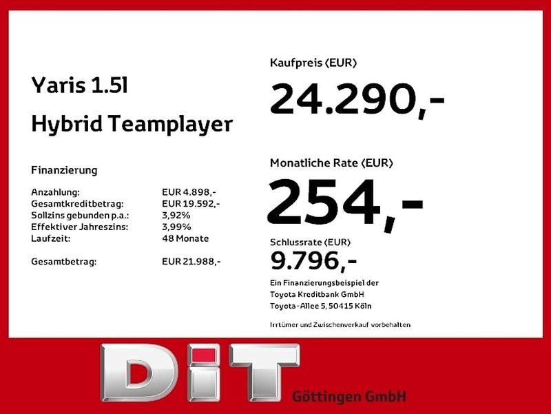 Neu Toyota Yaris Hybrid 116 PS (85 kW) 2025 Marlingrau metallic Kleinwagen