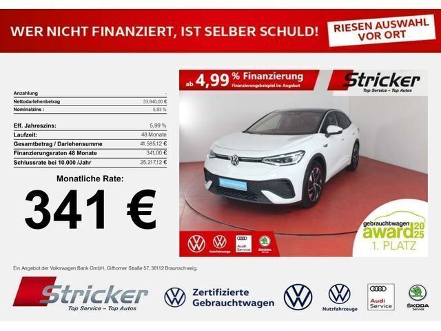 Weiß (gletscherweiß metallic schwarz) Gebraucht 2023 VW ID.5 Pro Performance SUV | 33.938 € (Guter Preis) - Bild 1/4
