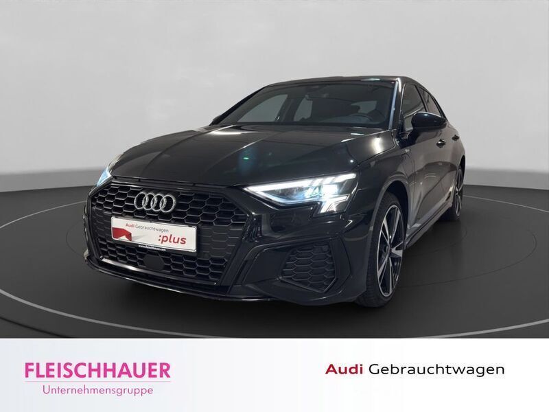 Schwarz Gebraucht 2022 Audi A3 Sportback e-tron S-Line Limousine | 25.980 € (Superpreis) - Bild 1/4