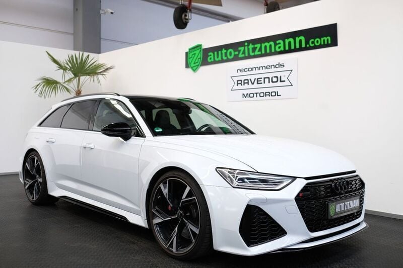 Gletscherweiß metallic Gebraucht 2022 Audi RS6 Sport Kombi | 82.770 € (Fairer Preis) - Bild 1/4