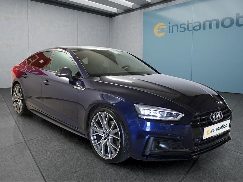 Blau Gebraucht 2019 Audi A5 Sportback Kleinwagen | 25.799 € (Etwas zu teuer) - Bild 1/4