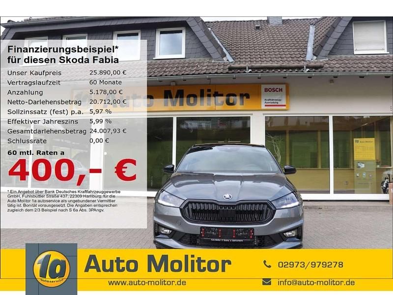 Grau Neu 2025 Skoda Fabia Monte Carlo Limousine | 25.890 € (Fairer Preis) - Bild 1/4
