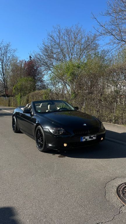 Schwarz Gebraucht 2007 BMW 630 Cabriolet Sport Line Cabrio | 15.999 € (Etwas zu teuer) - Bild 1/4