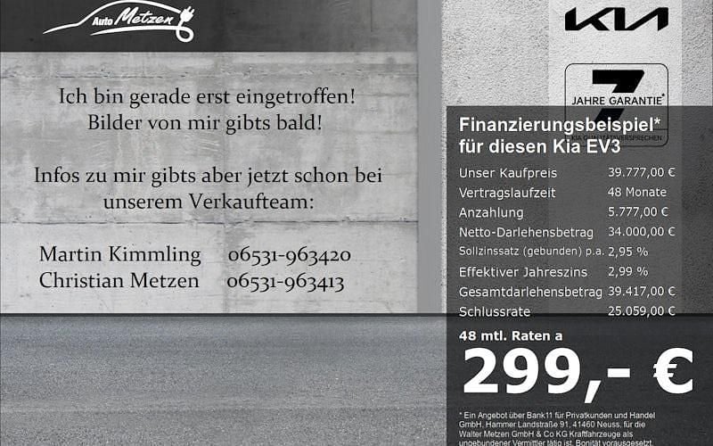 Schwarz Neu 2025 Kia EV3 4 SUV | 39.777 € (Fairer Preis) - Bild 1/2