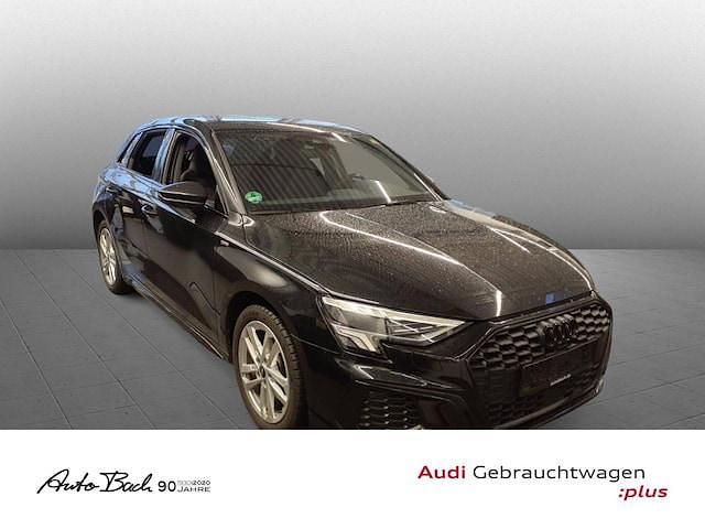 Mythosschwarz metallic Gebraucht 2023 Audi A3 Sportback e-tron S-Line Kleinwagen | 26.870 € (Teuer) - Bild 1/3