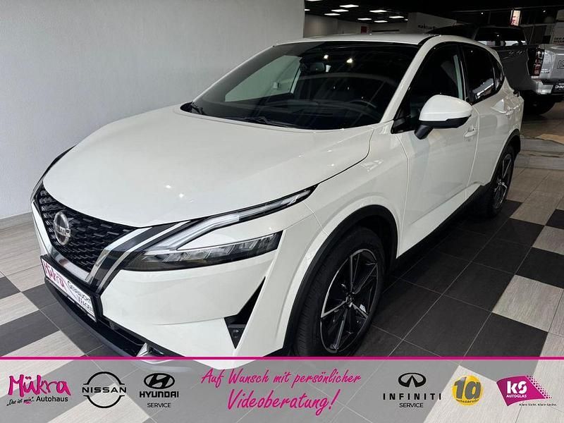 Pearl white pearl (weiß) Gebraucht 2022 Nissan Qashqai Tekna SUV | 23.490 € (Fairer Preis) - Bild 1/4