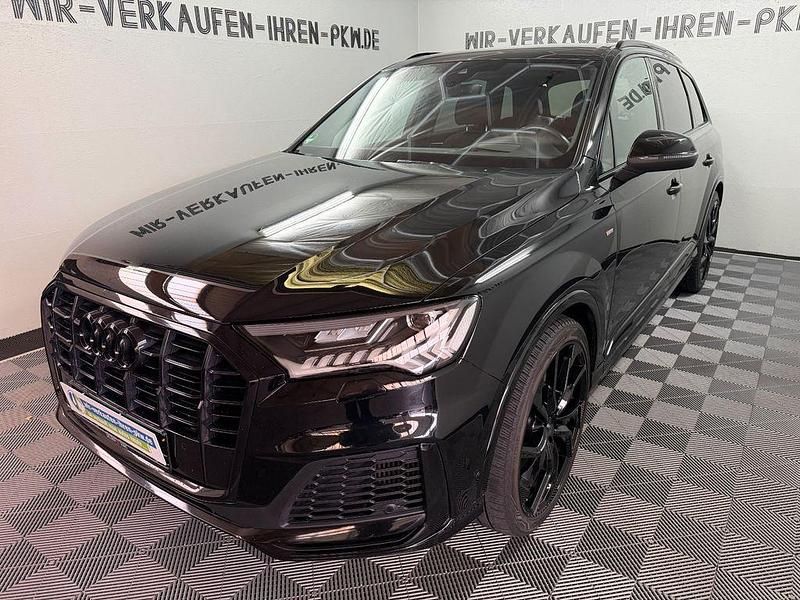 Schwarz Gebraucht 2022 Audi Q7 S-Line SUV | 51.999 € (Superpreis) - Bild 1/4