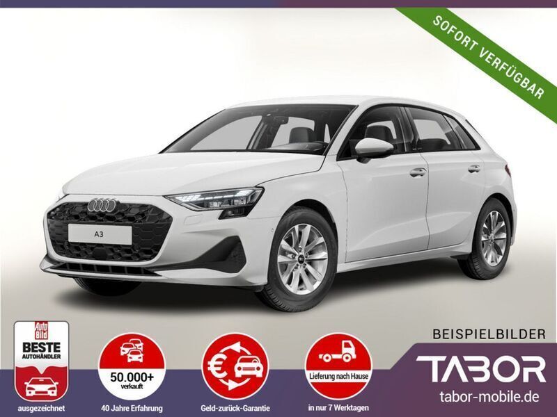 Schwarz (brillantschwarz) Neu 2025 Audi A3 Sportback Ambiente Kleinwagen | 35.588 € (Guter Preis) - Bild 1/4