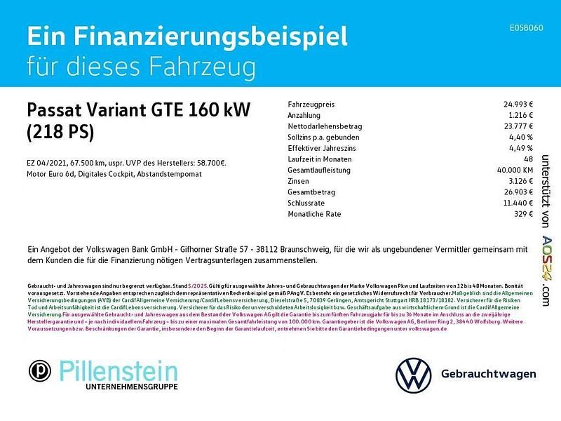 Gebraucht VW Passat GTE 218 PS (160 kW) 2021 Grau Kombi