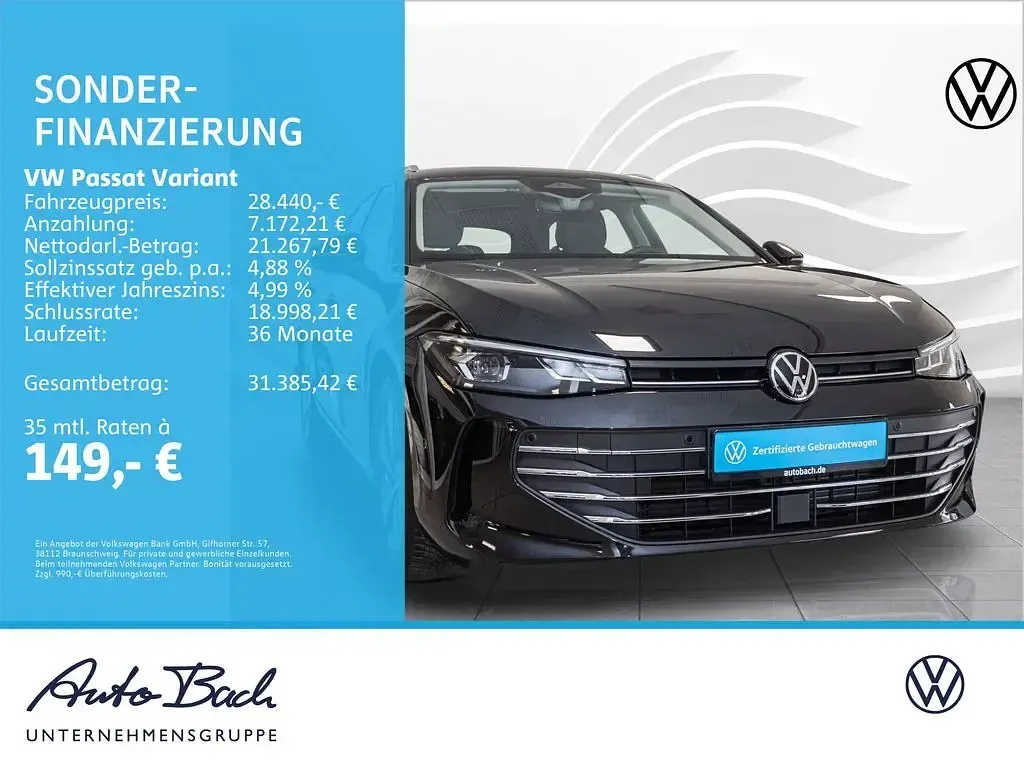 Używany VW Passat Business 150 KM (110 kW) 2024 Czarny Kombi