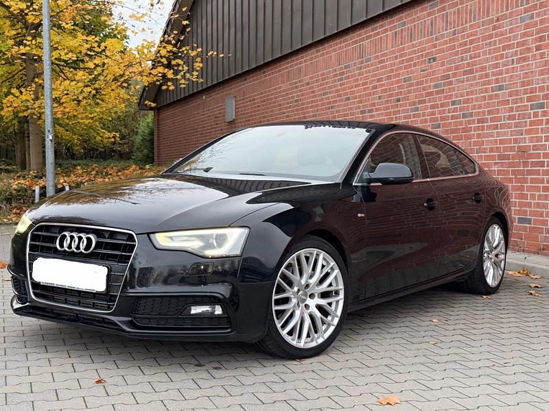 Schwarz Gebraucht 2014 Audi A5 Sportback S-Line Limousine | 8.900 € (Superpreis) - Bild 1/4