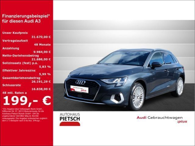 Manhattangrau metallic Gebraucht 2024 Audi A3 Advanced Plus | 31.670 € (Fairer Preis) - Bild 1/4